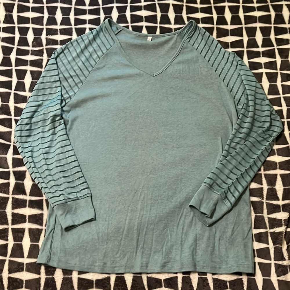 Long Sleeve Top w/ sheer arm details